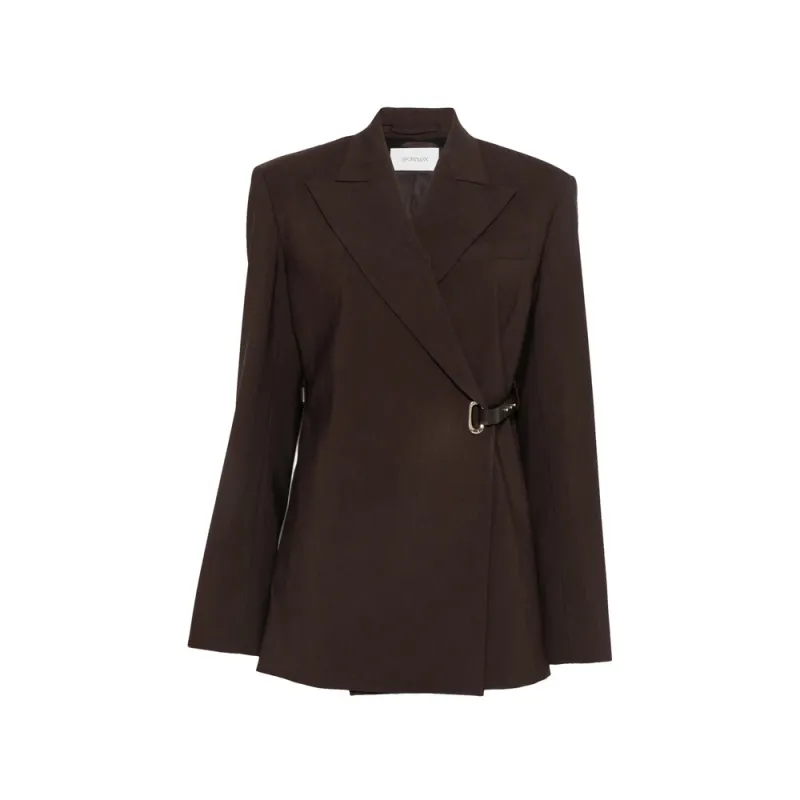 Wrap Jacket Brown made by Sportmax