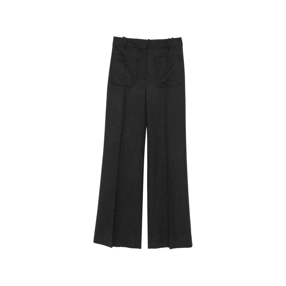 Wide-Leg Trousers Grey sold by Lord & Taylor