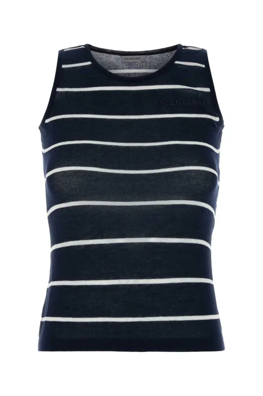EMBROIDERED KNIT TANK TOP made by Balenciaga