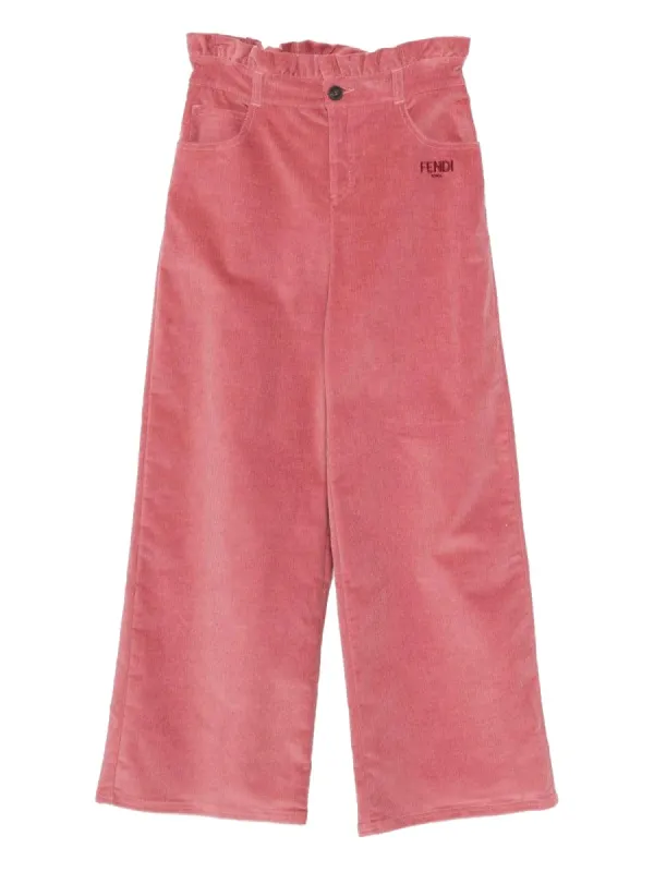 Corduroy Trousers Pink made by Fendi
