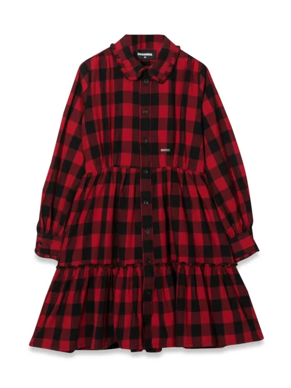 Dress with Buttons and Collar Multicolour made by DSQUARED2