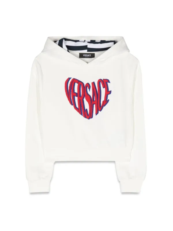 Cotton Sweatshirt White made by Versace