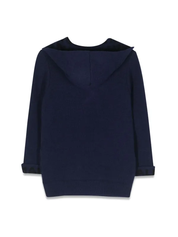 Short Double-Breasted Coat Black made by Balmain