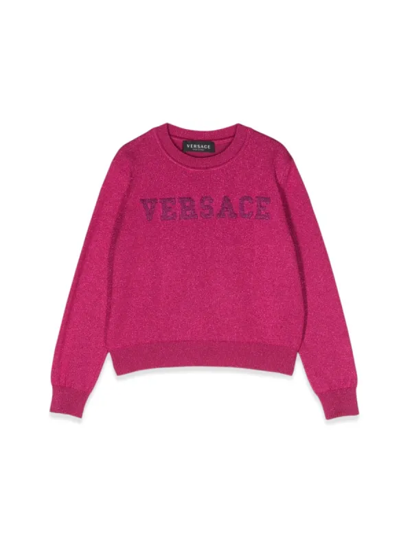 Crew Neck Pullover Fuchsia made by Versace