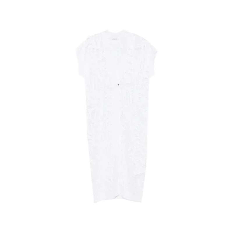 Knit Sweater V-Neck Linen Blend White made by Brunello Cucinelli