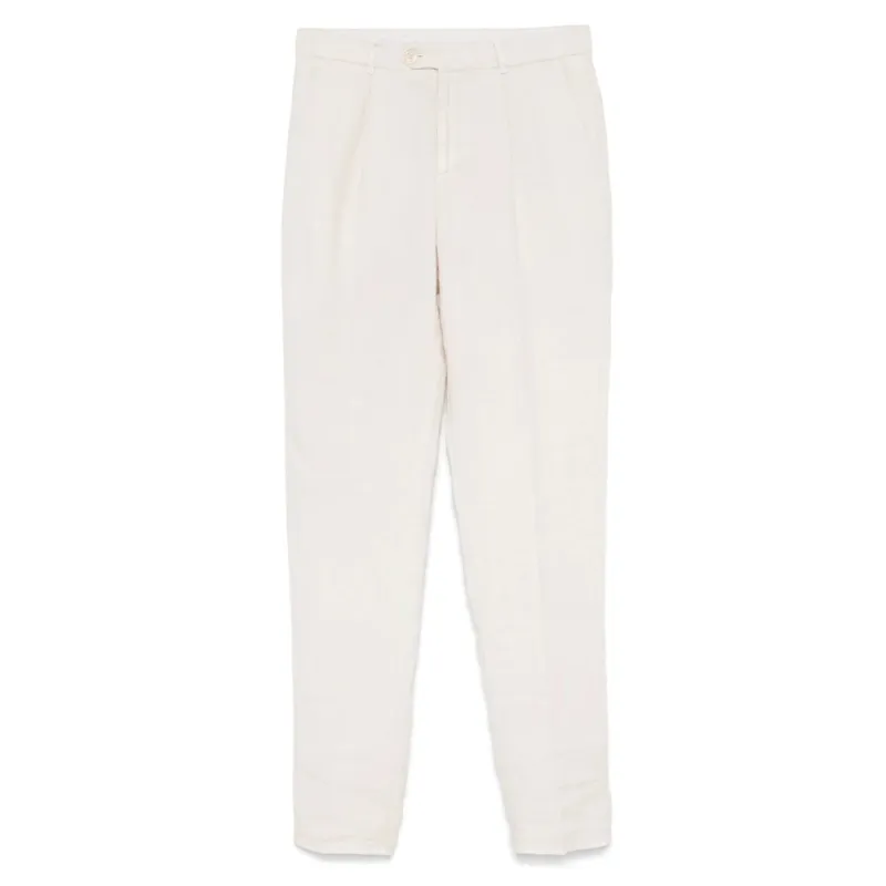 Tapered Trousers Linen Neutrals made by Brunello Cucinelli
