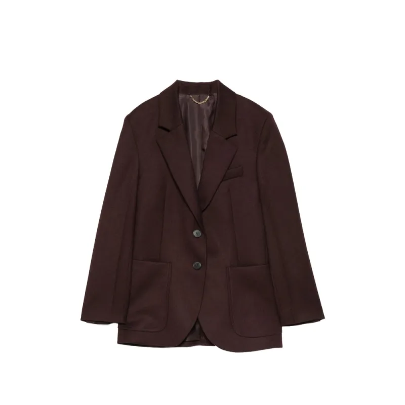 Jacket Virgin Wool Brown made by Victoria Beckham