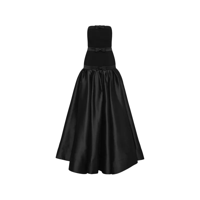 Dress Satin Black made by Rebecca Vallance