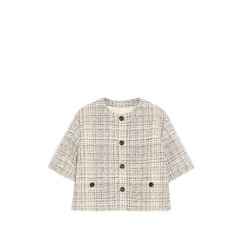 Tweed Jacket Neutrals/Black made by Valentino