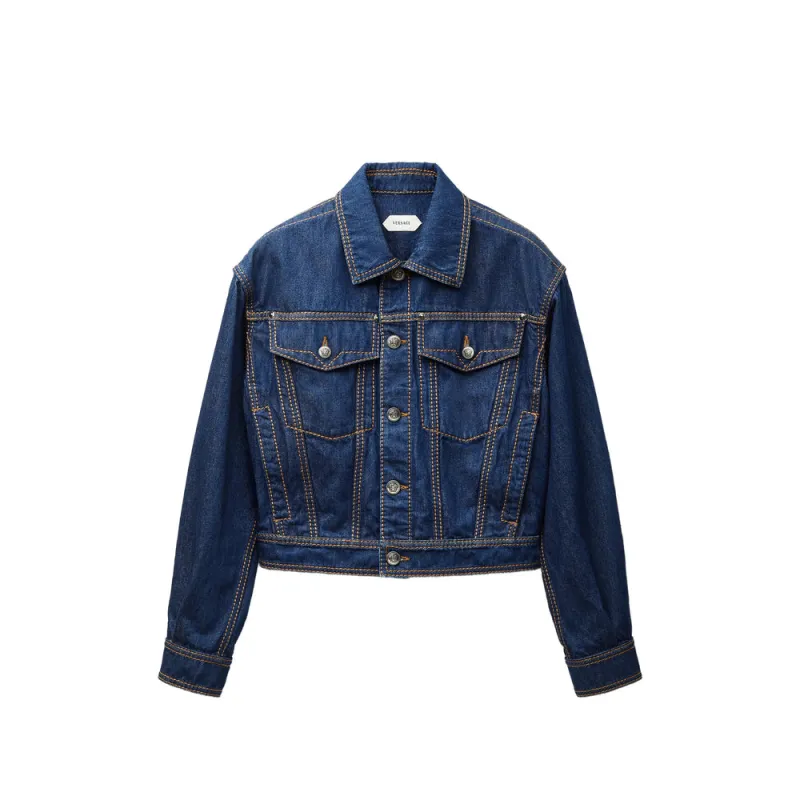 Denim Blouson Jacket Blue made by Versace