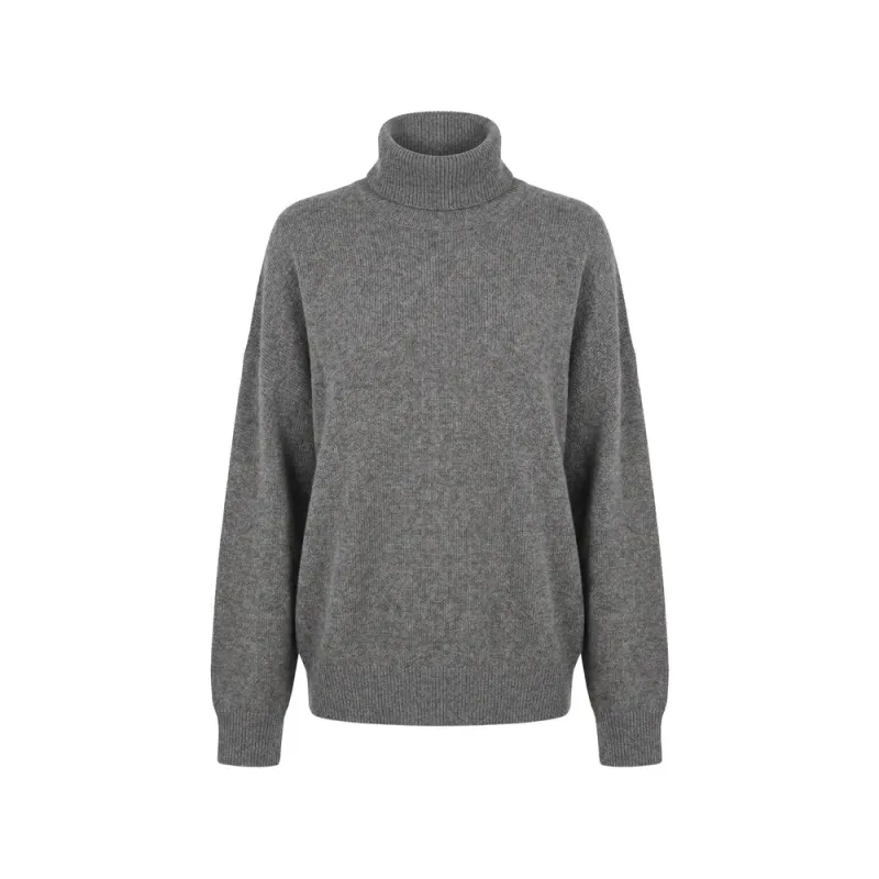 Cashmere Roll-Neck Sweater Grey made by Brunello Cucinelli