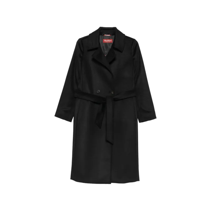 Coat Virgin Wool Black made by Lord & Taylor