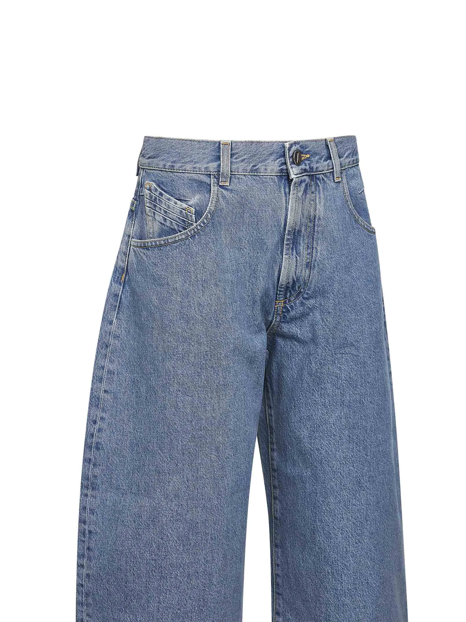 Sky Blue Cropped Wide Leg Jeans sold by Lord & Taylor product image thumbnail 3