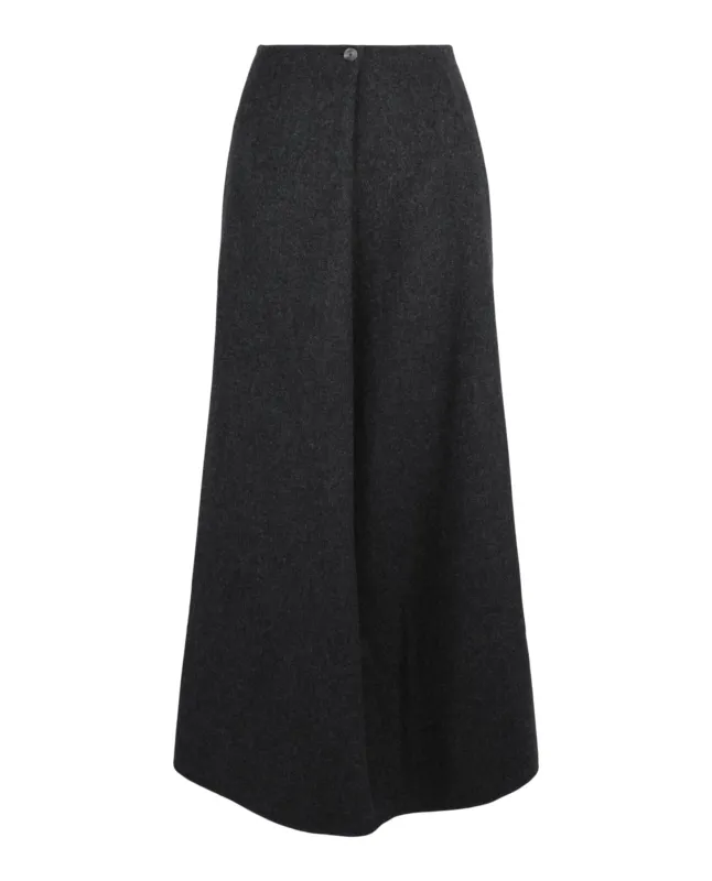 Fold-Over Mid-Rise Wool-Blend Midi Skirt made by Givenchy