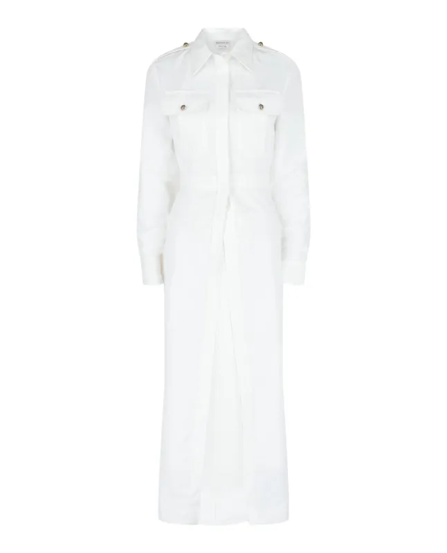 Cutaway Cotton Military Shirt made by Alexander McQueen