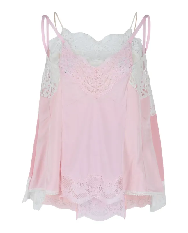 Patched Lace Slip Top made by Balenciaga