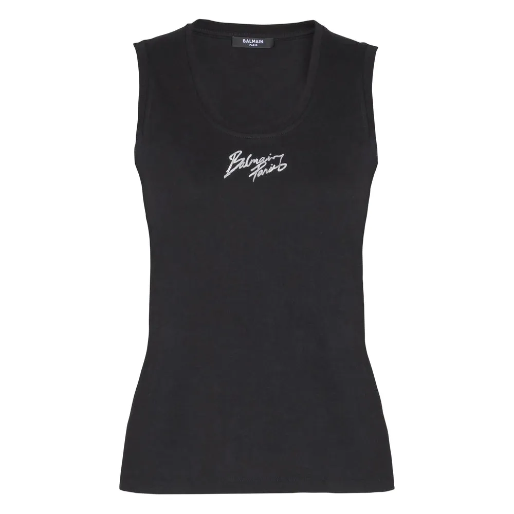 Black Cotton Brush Print T-Shirt sold by Lord & Taylor