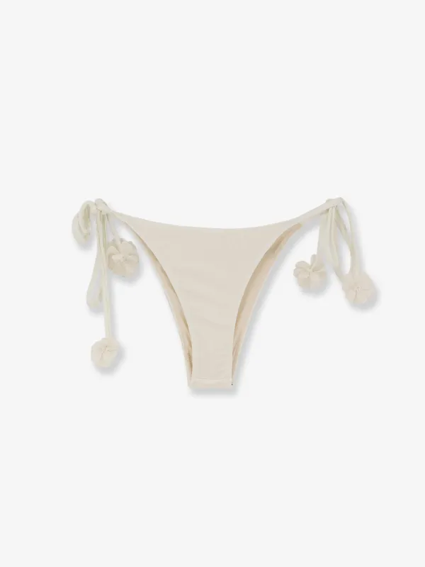 Nylon Bikini Bottoms with Floral Detail made by PatBO