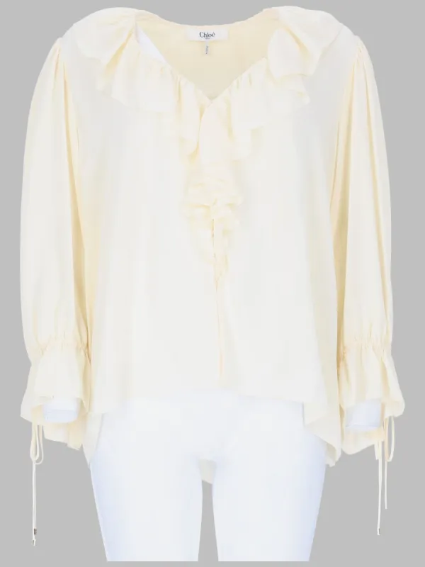 Top Crêpe de Chine Ivory made by Chloe