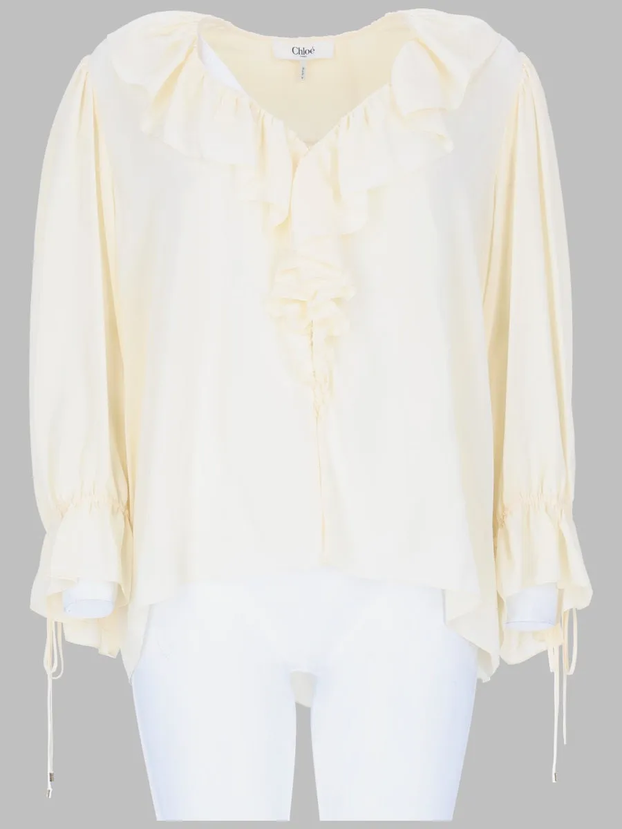 Top Crêpe de Chine Ivory sold by Lord & Taylor