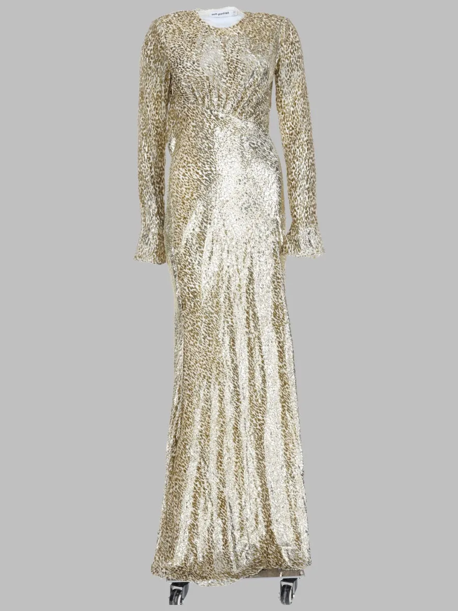 Maxi Dress Metallic Gold sold by Lord & Taylor