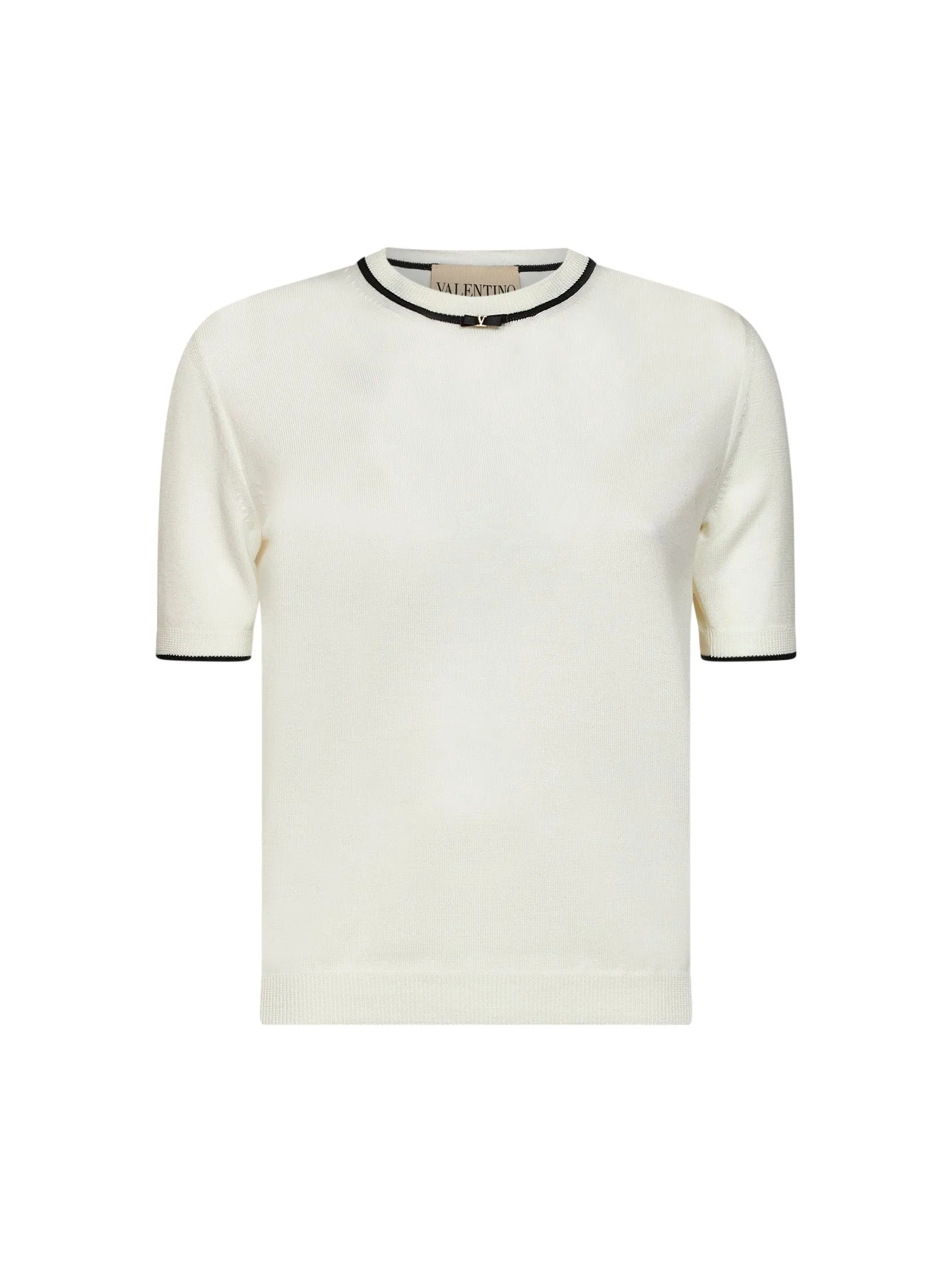 Wool Sweater with VLogo Ivory sold by Lord & Taylor