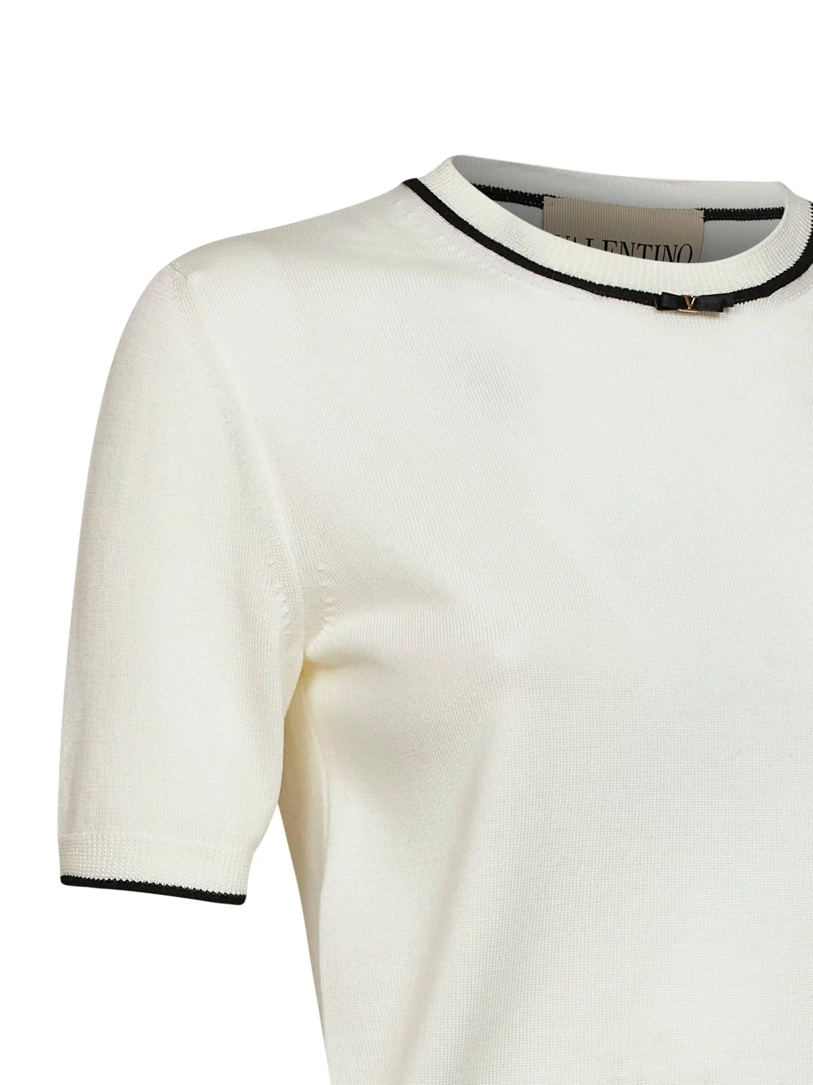 Wool Sweater with VLogo Ivory sold by Lord & Taylor product image thumbnail 3