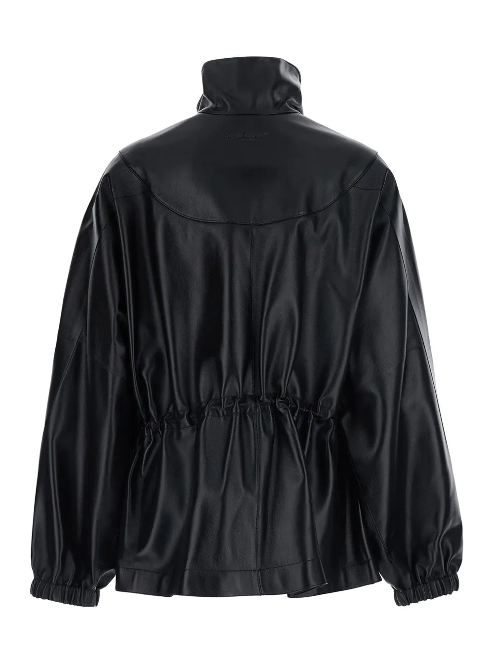 Leather High Collar Jacket Black sold by Lord & Taylor product image thumbnail 2