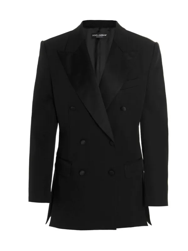 Padded shoulders double-breasted blazer jacket made by Dolce & Gabanna