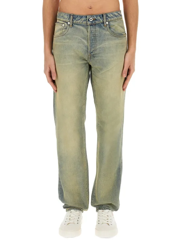 Slim Bara Jeans with Drawn Varsity Design made by Kenzo