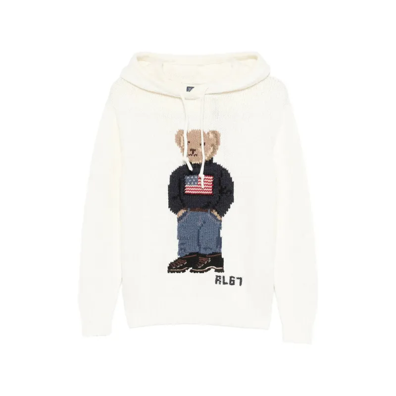 Knit Sweater Cotton-Linen White made by Ralph Lauren