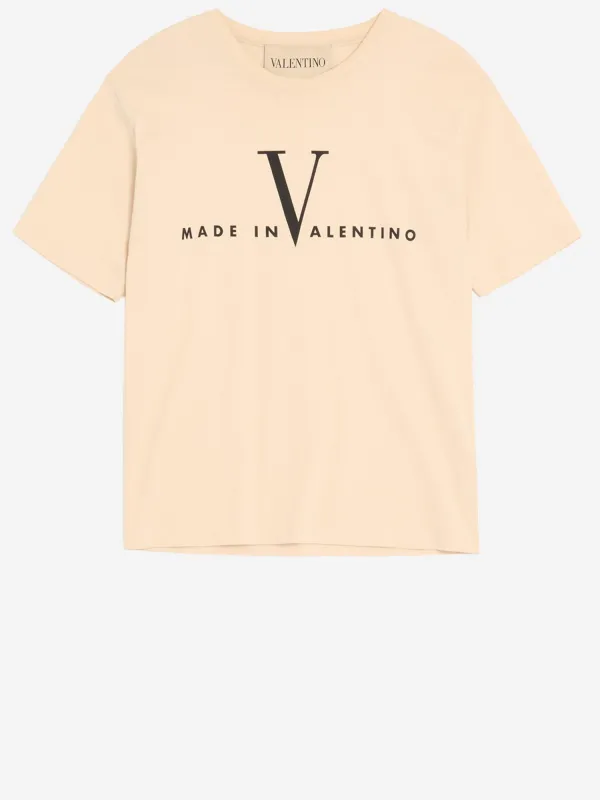 Cotton T-Shirt with Logo made by Valentino