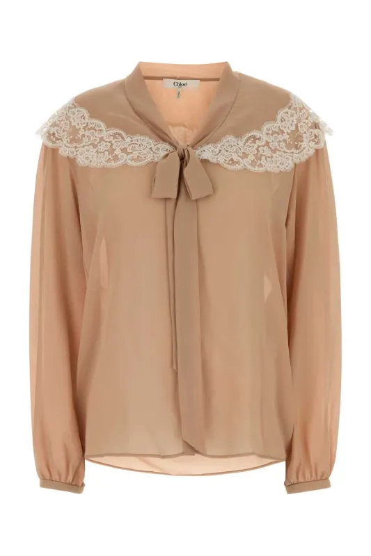 PINK SILK SHIRT made by Chloe