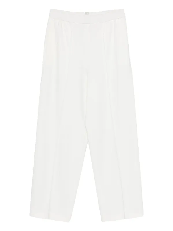 WHITE VISCOSE POLYAMIDE ELASTANE TROUSERS made by Fabiana Filippi
