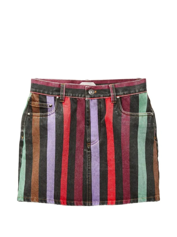 STRIPED DENIM SKIRT made by Versace