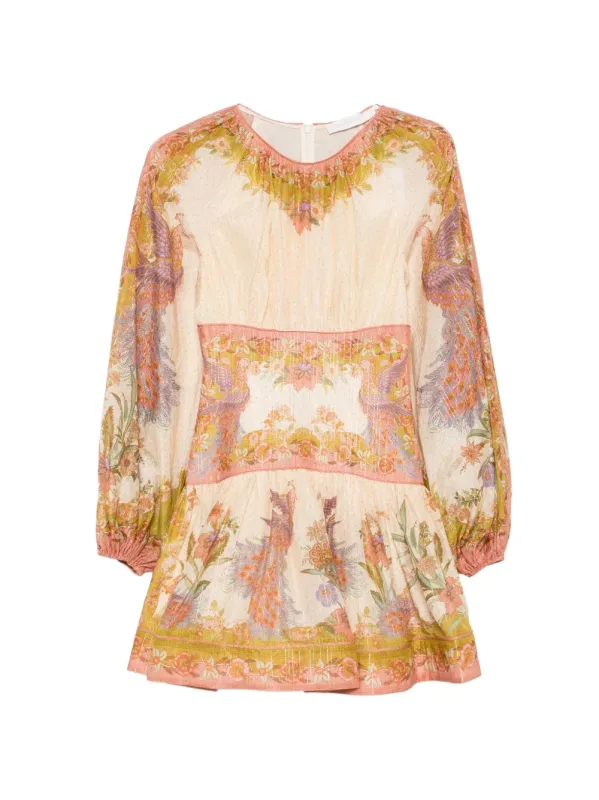 INDRA PRINTED MINI DRESS made by Zimmermann