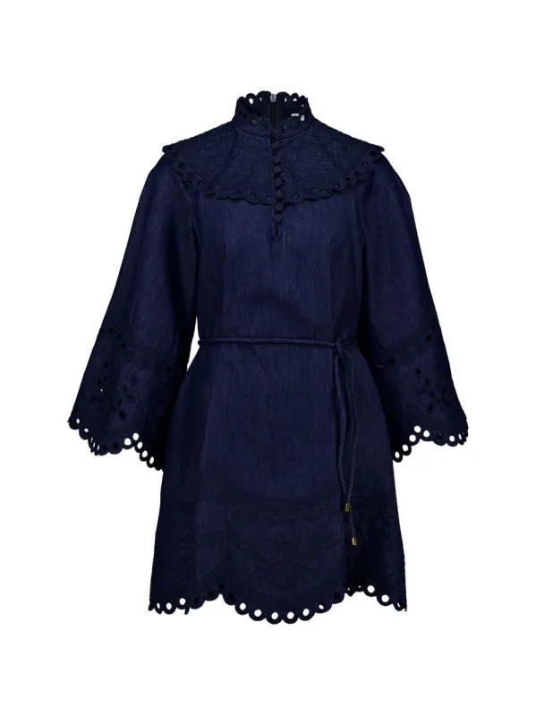 MAHON DENIM MINI DRESS made by Zimmermann