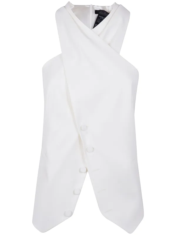 SELVA - WOOL GABARDINE AND SATIN WAISTCOAT made by MaxMara