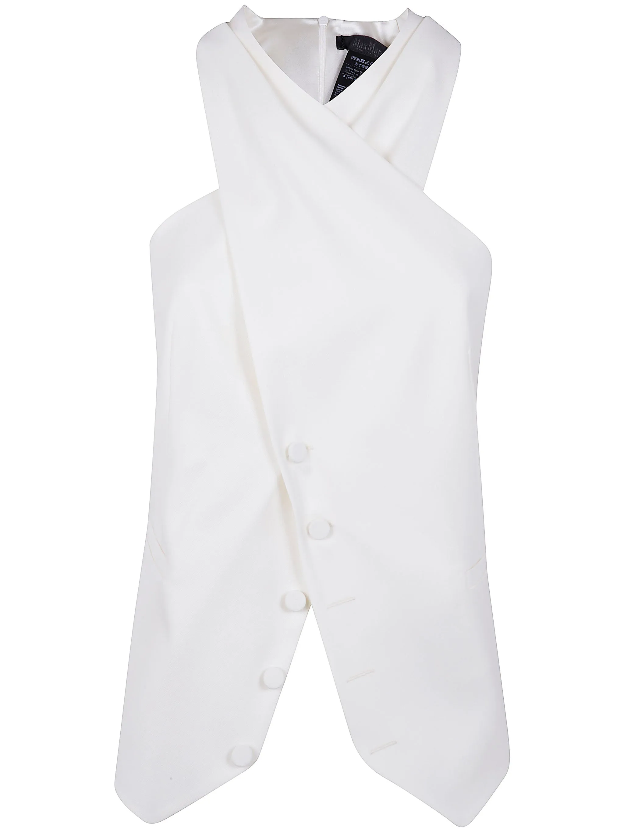 SELVA - WOOL GABARDINE AND SATIN WAISTCOAT sold by Lord & Taylor