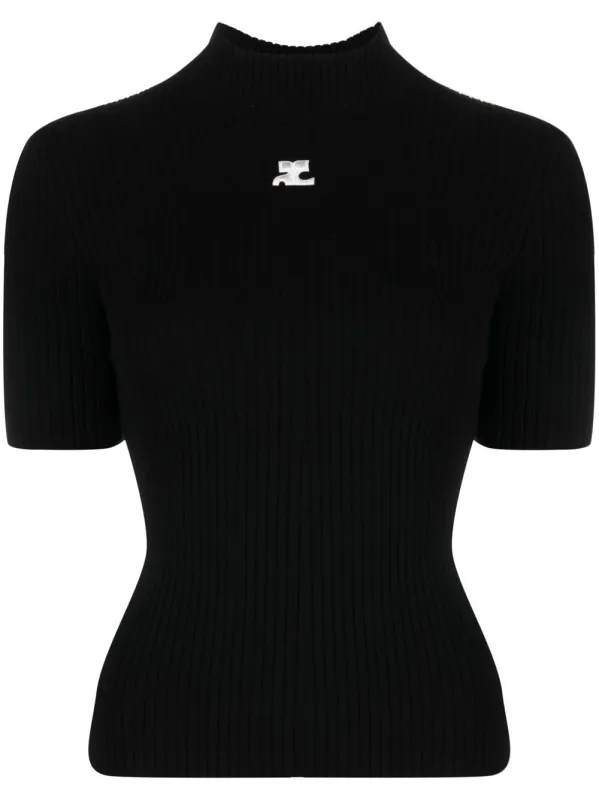 LOGO PRINTED KNIT TOP made by Courreges