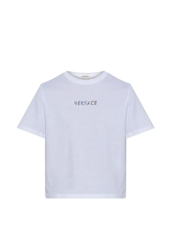 BEAD-EMBELLISHED LOGO T-SHIRT made by Versace