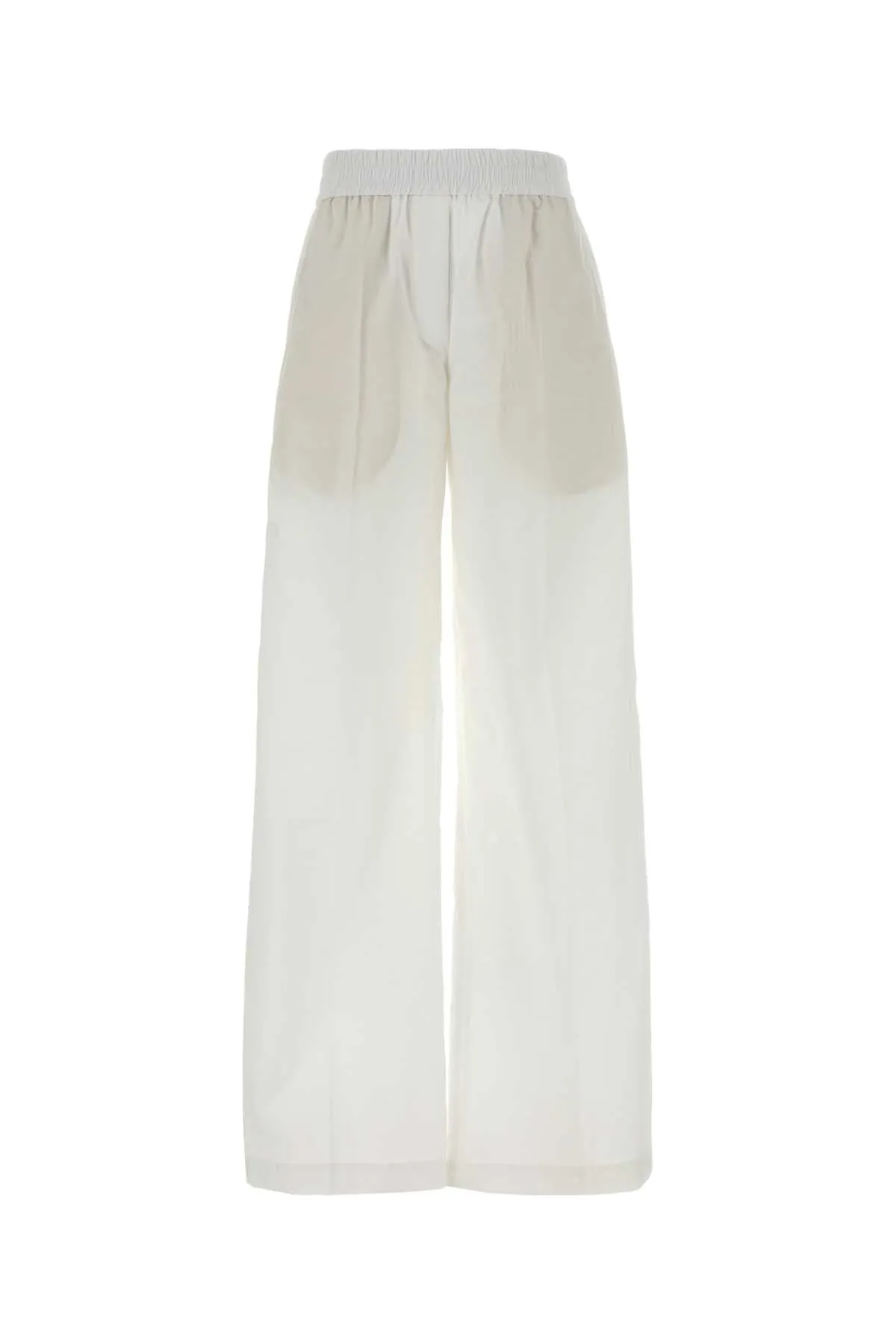 WHITE COTTON BLEND WIDE-LEG PANT sold by Lord & Taylor
