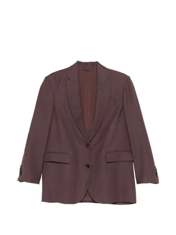 AUBERGINE VISCOSE BLEND BLAZER made by Brunello Cucinelli