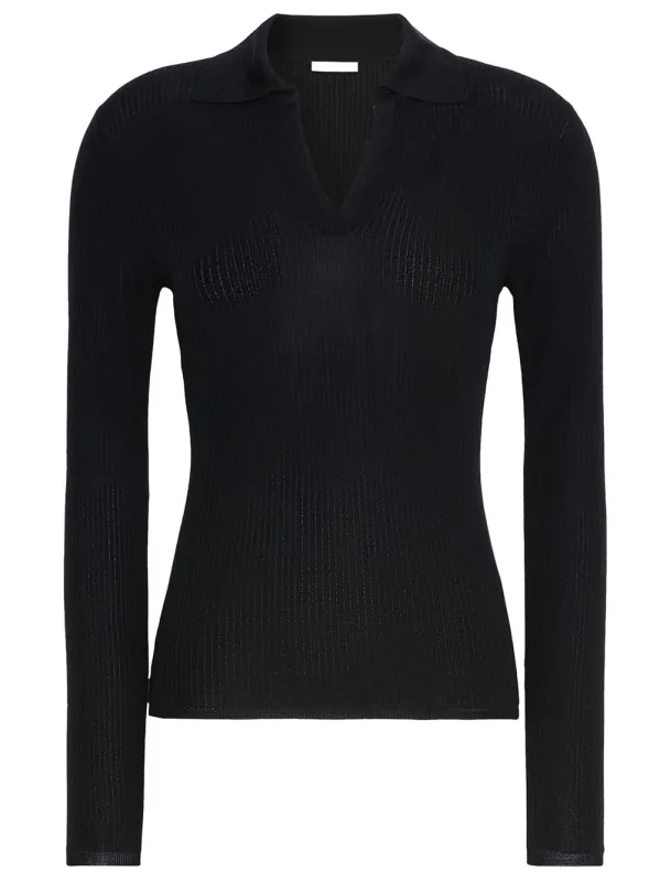 CASHMERE AND SILK POLO SWEATER made by MaxMara