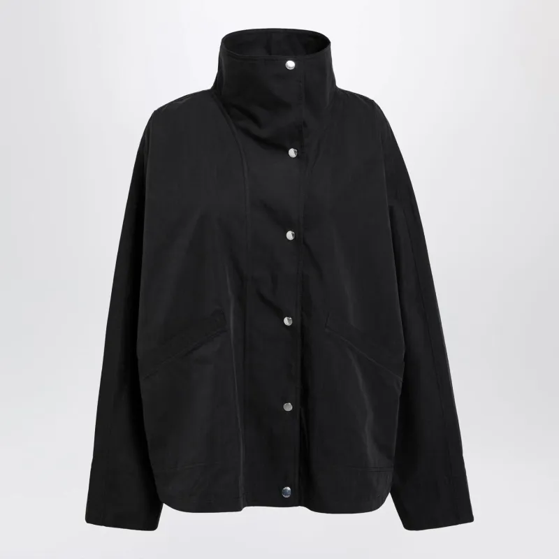 BLACK COTTONBLEND WINDBREAKER JACKET made by Toteme