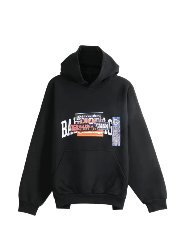 LOGO-PRINT COTTON HOODIE made by Balenciaga