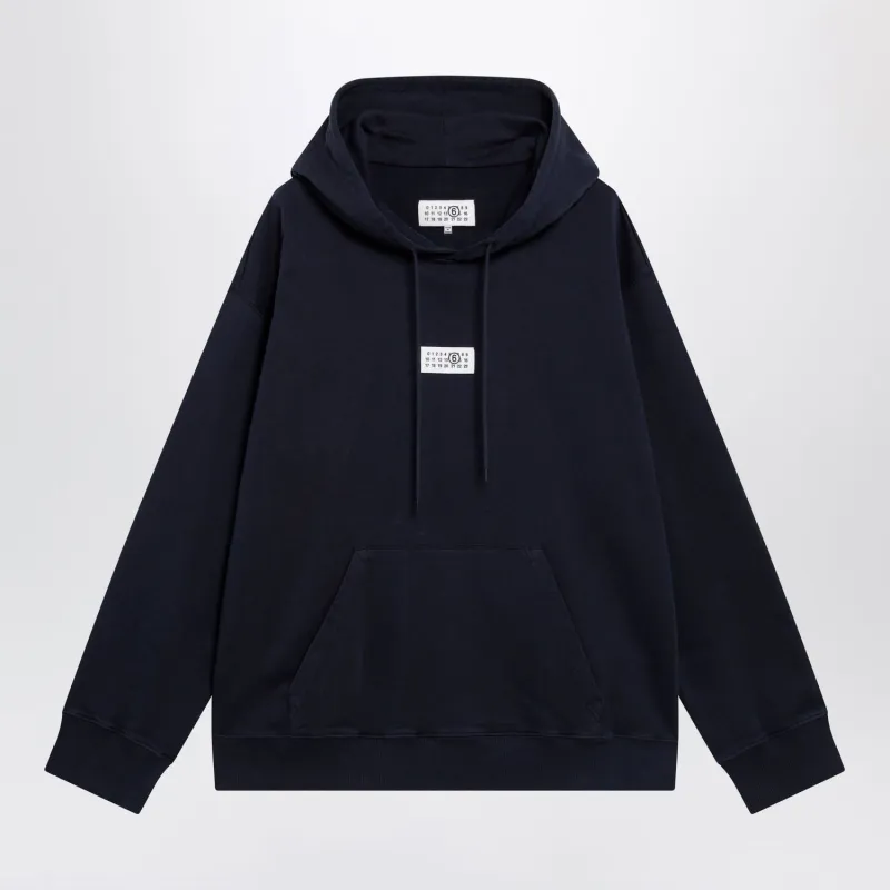 NAVY BLUE COTTON HOODIE made by Maison Margiela