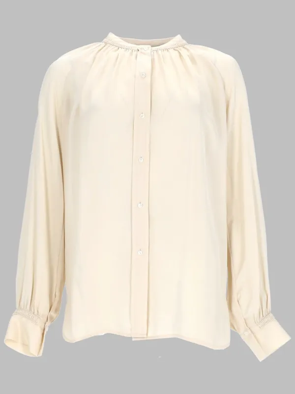 Silk Shirt Ivory made by Vince