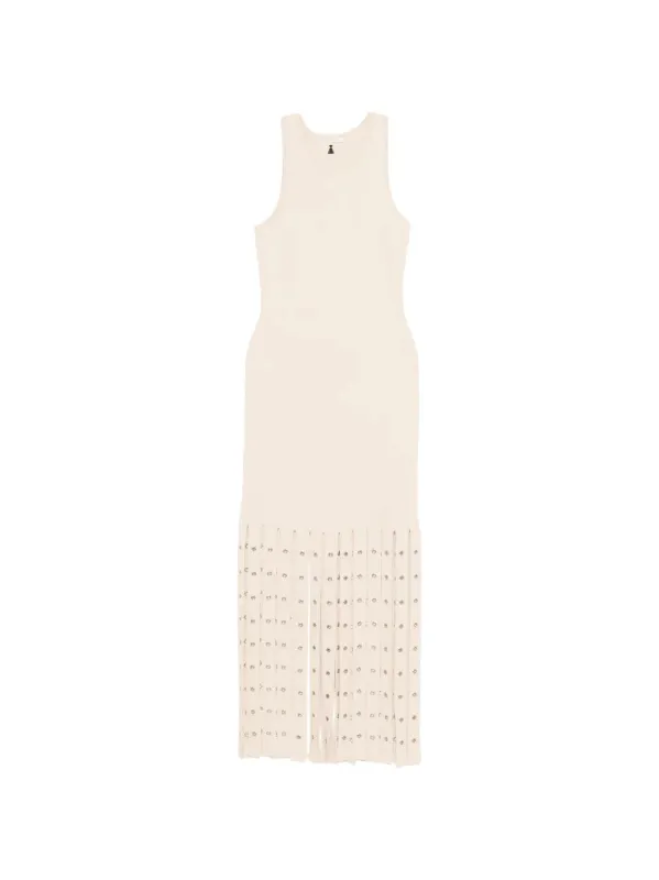 PATRIZIA PEPE FRINGES KNIT MIDI DRESS made by Patrizia Pepe