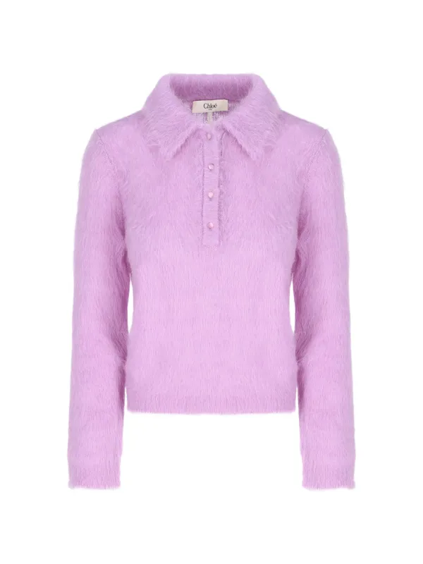 BRUSHED-FINISH POLO SHIRT made by Chloe